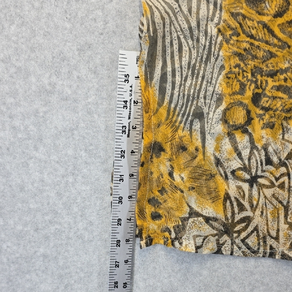 Embellished V-Neck Animal Print Shear Top - Picture 10 of 13